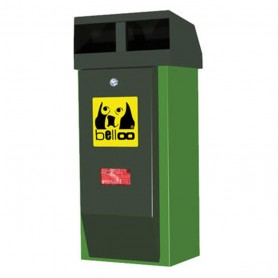 Corbeille pour déchets canins belloo-combi-luca-inox vert