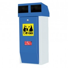 Corbeille pour déchets canins belloo-combi-luca-inox bleu