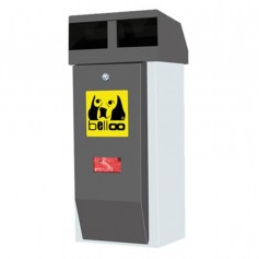 Corbeille pour déchets canins belloo-combi-luca-inox anthracite