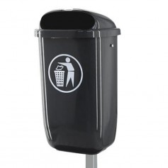 Corbeille en plastique 50l anthracite